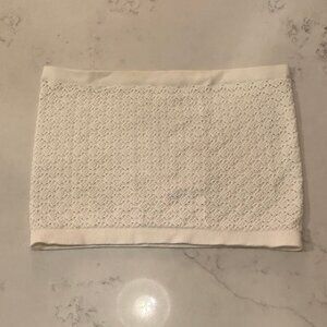 Seamless Cream Textured Tube Top/Bandeau - Fits like a Small